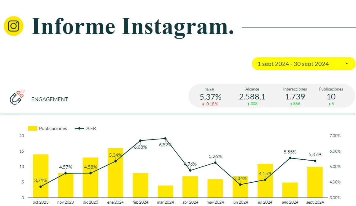 Plantilla Looker Studio - Redes Sociales - Instagram